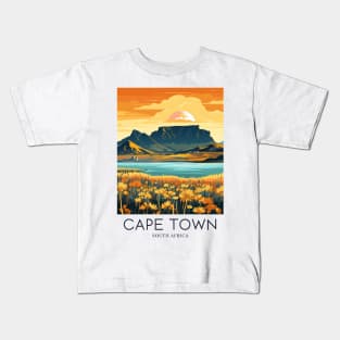 A Pop Art Travel Print of Cape Town - South Africa Kids T-Shirt